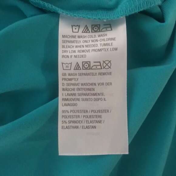 Susan Graver Modern Essentials women's size M turquoise blouse - Picture 12 of 13